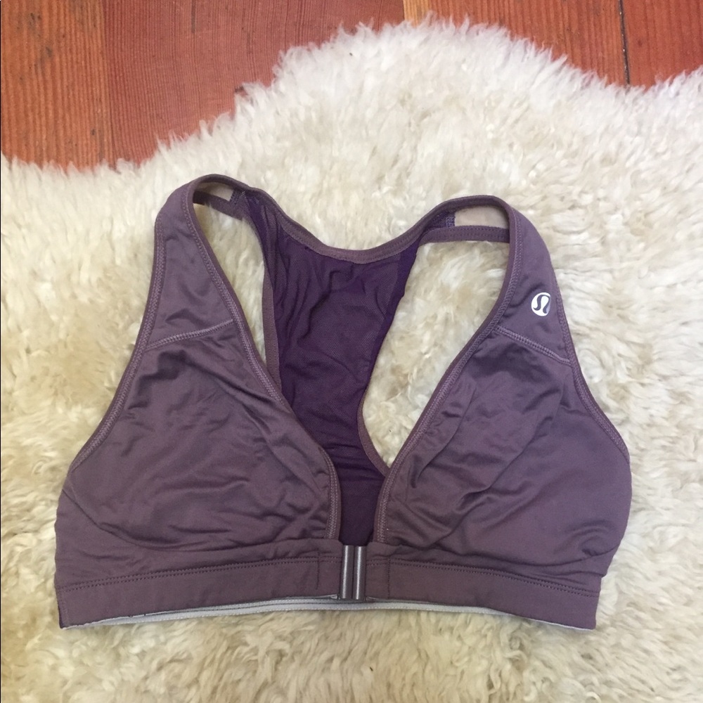 LULULEMON mauve mesh back XS sports bra